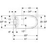 Selnova Stojąca miska WC do spłuczki nasadzanej, lejowa, B36cm, H39cm, T67cm, odpływ pionowy GEBERIT 500.281.01.7