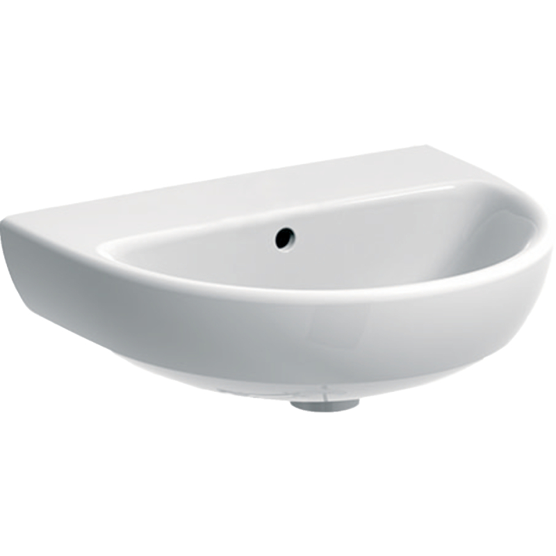 Selnova Umywalka kompaktowa, B50cm, H18cm, T41cm, z przelewem, bez otworu na baterię GEBERIT 500.294.01.7