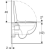 Selnova Set wiszącej miski WC, 36z53x38cm,  Rimfree, deską, mocowanie góryne, wolny opad wypinana GEBERIT 501.750.00.1