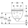 Selnova Zestaw wiszącej miski WC, B36cm, H38cm, T53cm, ukryte mocowania, Rimfree, deską, mocowanie od góry GEBERIT 501.991.00.1