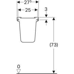 Selnova Półpostument, B27.5c, H32.5cm, T28.5cm GEBERIT 500.329.01.7