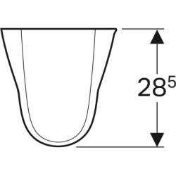 Selnova Półpostument, B27.5c, H32.5cm, T28.5cm GEBERIT 500.329.01.7