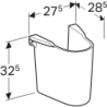 Selnova Półpostument, B27.5c, H32.5cm, T28.5cm GEBERIT 500.329.01.7