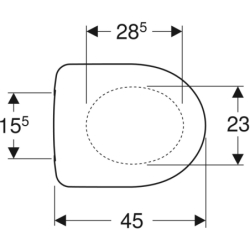 Selnova Deska sedesowa, mocowanie od dołu, zawiasy metalowe, zachodząca pokrywa deski sedesowej GEBERIT 500.331.01.1
