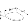 Selnova Deska sedesowa, mocowanie od dołu, zawiasy metalowe, zachodząca pokrywa deski sedesowej GEBERIT 500.331.01.1
