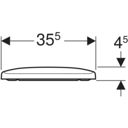 Selnova Square Deska sedesowa, mocowanie od dołu, zachodząca pokrywa deski sedesowej GEBERIT 500.332.01.1