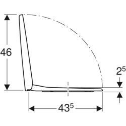 Selnova Deska, mocowanie od góry, wolny opad, zawiasy metalowe, wypinane zawiasy GEBERIT 500.335.01.1