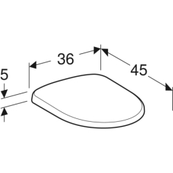 Selnova Deska, mocowanie od góry, wolny opad, zawiasy metalowe, wypinane zawiasy GEBERIT 500.335.01.1
