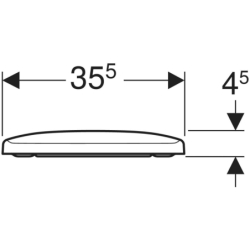 Selnova Square Deska, mocowanie od góry, wolny opad, wypinane zawiasy, zachodząca pokrywa deski sedesowej GEBERIT 500.336.01.1