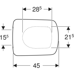 Selnova Square Deska, mocowanie od góry, wolny opad, wypinane zawiasy, zachodząca pokrywa deski sedesowej GEBERIT 500.336.01.1