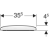 Selnova Square Deska sedesowa, mocowanie od góry, zachodząca pokrywa deski sedesowej GEBERIT 500.338.01.1