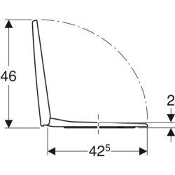 Selnova Square Deska sedesowa, mocowanie od góry, zachodząca pokrywa deski sedesowej GEBERIT 500.338.01.1