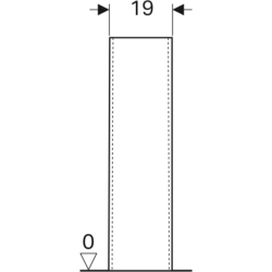 Selnova Postument, B19cm, H70cm, T17cm GEBERIT 500.341.01.7