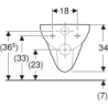 Selnova Compact Wisząca miska WC, lejowa, B35.5cm, H34cm, T48cm, krótka, Rimfree GEBERIT 500.349.01.1