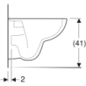 Selnova Compact Wisząca miska WC, lejowa, B35.5cm, H34cm, T48cm, krótka, Rimfree GEBERIT 500.349.01.1