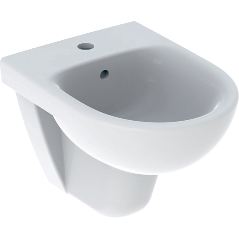 Selnova Compact Bidet wiszący, B35.5cm, H34.5cm, T48cm, krótki, z przelewem, z otworem na baterię GEBERIT 500.368.01.7