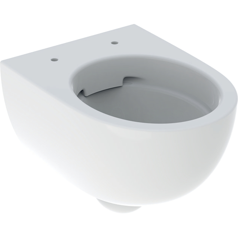 Selnova Compact Wisząca miska WC, lejowa, B35.5cm, H33cm, T49cm, krótka, ukryte mocowania, Rimfree GEBERIT 500.377.01.2