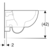 Selnova Compact Wisząca miska WC, lejowa, B35.5cm, H33cm, T49cm, krótka, ukryte mocowania, Rimfree GEBERIT 500.377.01.2