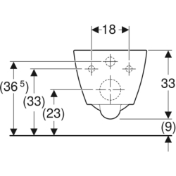 Smyle Square Wisząca miska WC, lejowa, B35cm, H33cm, T49cm, krótka, Rimfree GEBERIT 500.379.01.1
