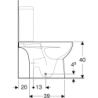 Selnova Compact miska WC do spł. nasadzanej, 35,5z60x40cm, krótka,  odpływ uniwersalny, Rimfree GEBERIT 500.478.01.7