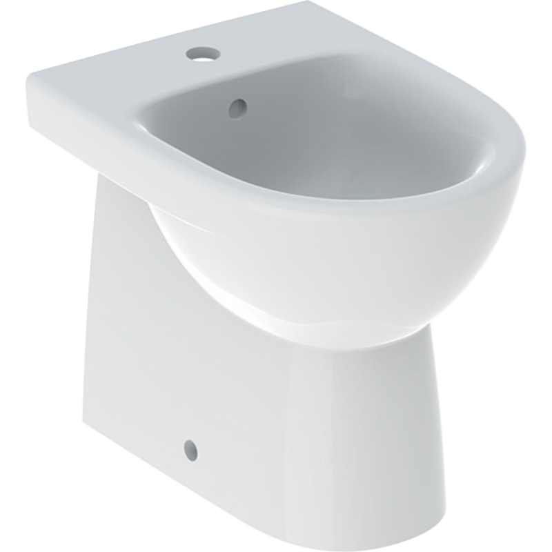 Selnova Compact Bidet stojący  35,5x48x40cm, krótki, częściowo ukryte mocowania, z przelew i otw. na bat. GEBERIT 500.482.01.7