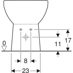 Selnova Square Bidet stojący  35x53x40cm, częściowo ukryte mocowania, z przelew i otw. na bat. GEBERIT 500.483.01.7