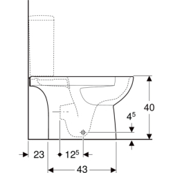 Selnova miska WC do spł. nasadzanej, B35.5cm, H40cm, T66cm, częściowo ukryte mocowania, odpływ uni, Rimfree GEBERIT 500.488.01.7