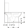Selnova miska WC do spł. nasadzanej, B35.5cm, H40cm, T66cm, częściowo ukryte mocowania, odpływ uni, Rimfree GEBERIT 500.488.01.7