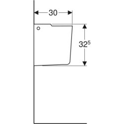 Smyle Square Półpostument, B22.5cm, H32.5cm, T30cm GEBERIT 500.576.01.5