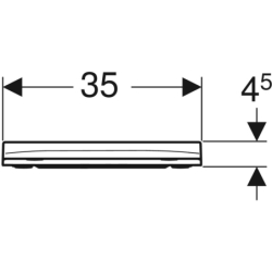 Smyle Square Deska, mocowanie od góry, wolne opadanie, z wypinanymi zawiasami, z widocznym siedziskiem GEBERIT 500.688.01.1