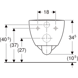 Selnova Comfort Wisząca miska WC,  B35.5cm, H34.5cm, T70cm, długa, częściowo ukryte mocowania, Rimfree GEBERIT 500.693.01.7