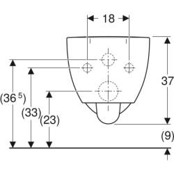 Selnova Wisząca miska WC, Lejowa, B35.5cm, H37cm, T53cm, podwyższona, ukryte mocowania, Rimfree GEBERIT 500.694.01.2