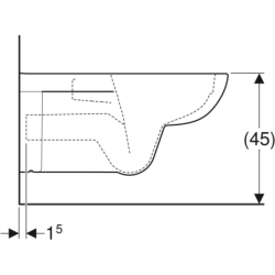 Selnova Comfort Wisząca miska WC, lejowa, B35.5cm, H34cm, T70cm, długa, Rimfree GEBERIT 501.046.00.7