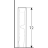 Selnova Square Postument, B16.5cm, H72cm, T15cm GEBERIT 500.342.01.7