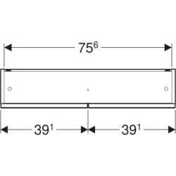 Selnova Square Szafka z lustrem, B78.8cm, H85cm, T17.5cm, z dwojgiem drzwi, biały GEBERIT 501.268.00.1