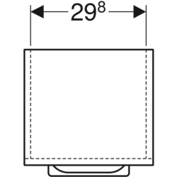 Selnova Square Szafka boczna, B33cm, H65cm, T29.7cm, z jednymi drzwiami, lava GEBERIT 501.273.00.1