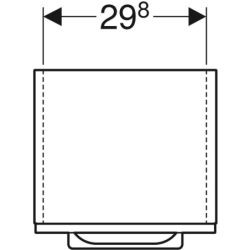 Selnova Square Szafka boczna, B33cm, H85cm, T29.7cm, z jednymi drzwiami, orzech włoski hickory GEBERIT 501.278.00.1