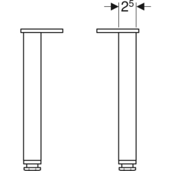 Selnova Square Zestaw nóg, H19.7-20.5cm, biały GEBERIT 501.423.01.1