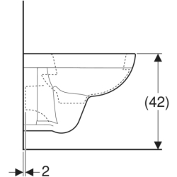 Selnova Compact Wisząca miska WC, lejowa, B36cm, H34cm, T48cm, krótka, kształt geometryczny GEBERIT 501.504.00.7