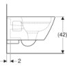 Selnova Square Wisząca miska WC, lejowa, B35cm, H33cm, T54cm, częściowo ukryte mocowania, Rimfree GEBERIT 501.546.01.1