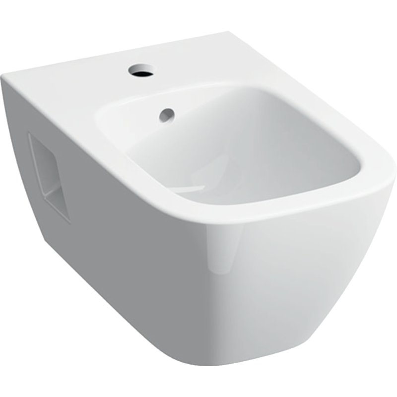 Selnova Square Bidet wiszący, B35cm, H26cm, T54cm, częściowo ukryte mocowania, z przelew, z otw. na bat. GEBERIT 501.547.01.7