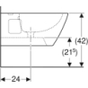 Selnova Square Bidet wiszący, B35cm, H26cm, T54cm, częściowo ukryte mocowania, z przelew, z otw. na bat. GEBERIT 501.547.01.7