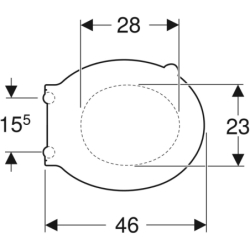 Selnova Comfort Deska sedesowa, mocowanie od góry, zachodząca pokrywa deski sedesowej, antybakteryjna GEBERIT 501.559.01.1