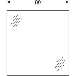 Selnova Square Lustro, B80cm, 75cm, T1cm GEBERIT 502.892.00.1
