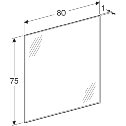 Selnova Square Lustro, B80cm, 75cm, T1cm GEBERIT 502.892.00.1