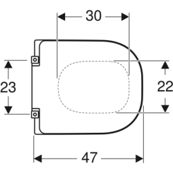 Selnova Comfort  Deska, mocowanie od dołu, zawiasy metalowe antybakteryjna GEBERIT 500.793.01.1