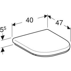Selnova Comfort  Deska, mocowanie od dołu, zawiasy metalowe antybakteryjna GEBERIT 500.793.01.1