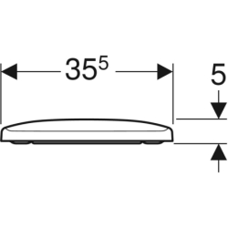 Selnova Compact Deska, mocowanie od góry, kształt geometryczny, zachodząca pokrywa deski sedesowej GEBERIT 501.928.01.1