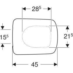 Selnova Compact Deska, mocowanie od góry, kształt geometryczny, zachodząca pokrywa deski sedesowej GEBERIT 501.928.01.1
