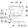 Selnova Bidet wiszący, B36cm, H26cm, T53cm, ukryte mocowania, z przelewem, z otworem na baterię GEBERIT 501.993.00.1